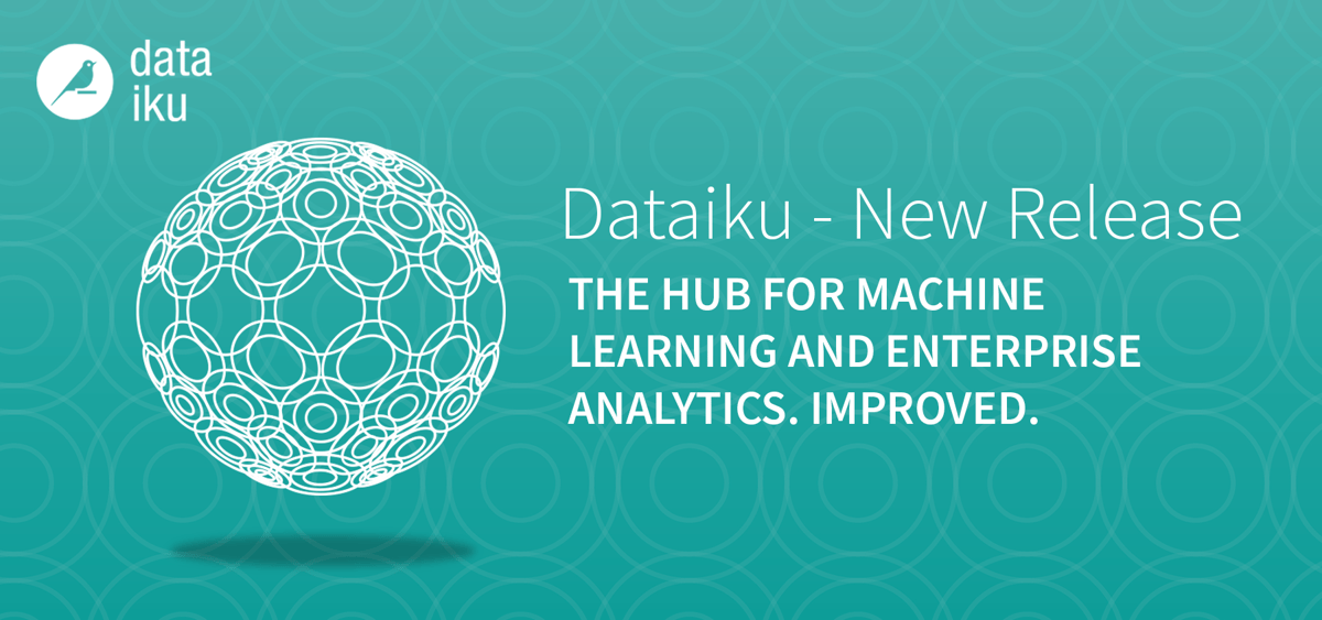 New Release From Dataiku The Hub For Enterprise Analytics And Machine Learning Improved 1985